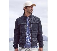 Steppjacke LERROS "LERROS Sportiver Blouson, gesteppt", Damen, Gr. XL, blau (blau night), 100% Polyester, Jacken Steppjacke, Wasser- und windabweisend, atmungsaktiv (54304002-XL)