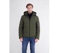 Steppjacke LERROS "Wärmende Funktions-Steppjacke mit abnehmbarer Kapuze", Herren, Gr. M, grün (original olive), 100% Polyester, Jacken Steppjacke (24948065-M) original olive