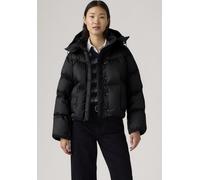 Steppjacke LEVI'S, Damen, Gr. S (36), anthrazit night, Web, Obermaterial: 100% Polyester, unifarben, normal taillenbedeckt, mit Gummizug, Jacken Steppjacke, mit abnehmbarer Kapuze (78374412-S)