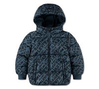 Steppjacke LEVI'S KIDS "LVB HEAVY WEIGHT PUFFER", Jungen, Gr. 10 (140), blau (schwarz slate), Web, Obermaterial: 100% Polyester, bedruckt, bequem hüftbedeckend, Rundhals, Bündchen, Jacken Steppjacke,