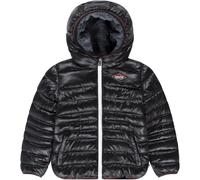 Steppjacke LEVI'S KIDS "SHERPA LINED MDWT PUFFER JACKET", Herren, Gr. 12 (152), schwarz, Obermaterial: 100% Polyester, unifarben, bequem hüftbedeckend, Rundhals, Bündchen, Jacken Steppjacke, for Boys