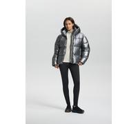 Steppjacke LUHTA "LUHTA EISEBERG", Damen, Gr. 46, silber (anthrazit), Obermaterial: 90% Polyamid, 10% Elasthan, Jacken Steppjacke, sportlicher Stil, für Sportmode und Outdoormode (66941065-46) anthraz