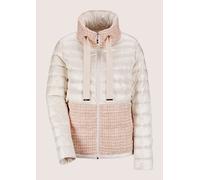 Steppjacke MADELEINE "Steppjacke Steppjacke mit Bouclé-Partien", Damen, Gr. 36, weiß (berber, wollweiß), Obermaterial: 100% Polyamid PA., Modern, normal, Jacken Steppjacke (46519123-36) berber, wollwe