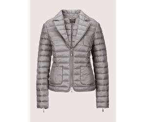Steppjacke MADELEINE "Steppjacke Wattierte Damenjacke mit sportivem Touch", Damen, Gr. 38, grau (steingrau), Obermaterial: 100% Polyamid PA., Modern, normal, Jacken Steppjacke, Zweiwege-Reissverschluß
