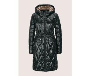 Steppjacke MADELEINE "Steppmantel Elegante Winterjacke mit Rauten-Stepp", Damen, Gr. 46, schwarz, Obermaterial: 100% Polyamid PA., Modern, Jacken Steppjacke, Kaputze, Leo-Futter, Gürtel (69998733-46)