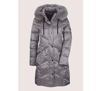 Steppjacke MADELEINE "Wintermantel Kapuzenjacke mit Fancy-Stepp", Damen, Gr. 42, grau (graphit), Obermaterial: 100% Polyamid PA., Modern, normal, Jacken Steppjacke, Webpelzkapuze (33368111-42) graphit