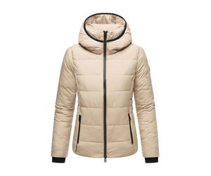 Steppjacke MARIKOO "Radaa", Damen, Gr. 3XL, grau (taupe grau), Obermaterial: 100% Polyester; Innenseite: 100% Polyester; Futter: 100% Polyester; Wattierung: 100% Polyester, Jacken Steppjacke, Mit Hohe