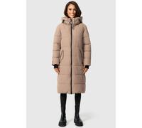 Steppjacke MARIKOO "Zuraraa XVI", Damen, Gr. XS, taupe grau, Obermaterial: 100% Polyester; Innenmaterial: 100% Polyester; Fütterung & Wattierung: 100% Polyester, Jacken, langer Winter Mantel gesteppt