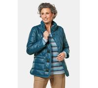 Steppjacke mit dekorativen Druckknöpfen türkis 40