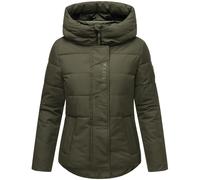 MARIKOO Damen Winterjacke (XS-3XL) - Steppjacke, Schlaufen auf der Innenseite, geringes Eigengewicht, Warme Jacke Frauen - N019 (S, Dark-Olive)