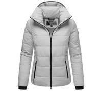 MARIKOO Damen Winterjacke (XS-6XL) - Steppjacke, hochstehender gefütterter Kragen, geringes Eigengewicht, Warme Jacke Frauen - N025 (S, Light-Grey)