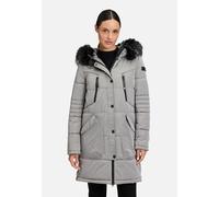 Steppjacke BETTY BARCLAY "Damen Steppjacke mit Kapuze", Damen, Gr. 48, silbergrau, Obermaterial: 100% Polyamid. Futter: 100% Polyamid. Ärmelfutter: 100% Polyester., lässig geschnitten, Jacken (3224762