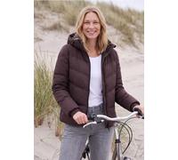 Steppjacke mit Kapuze und Twilldetails