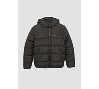 Steppjacke mit Kontrast-Details und Fleecefutter S schwarz