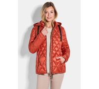 Kurzjacke GOLDNER "Steppjacke mit Rautenmuster", Damen, Gr. 48, orange (terrakotta), Obermaterial: 60% Polyester PES. 40% Polyamid PA., gerade, Jacken Kurzjacke, Besonderer Diamant-Stepp (56742138-48)