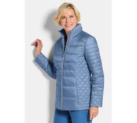 Steppjacke GOLDNER "Kurzgröße Übergangsjacke mit Muster-Mix", Damen, Gr. 24, blau, Obermaterial: 100% Polyamid PA., gerade, Jacken Steppjacke, RV Taschen (46255906-24) blau