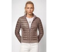Steppjacke MONARI "Jacke Stepp + Neopren", Damen, Gr. 36, braun (taupe), Web, Obermaterial: 100% Polyamid. Futter: 100% Polyamid. Füllung: 100% Polyester. Ärmel: 92% Polyester, 8% Elasthan, unifarben,