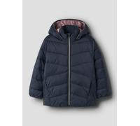 Steppjacke NAME IT "NMFMARBLE JACKET PB1", Mädchen, Gr. 110, schwarz sapphire, Steppware, Obermaterial: 100% Nylon, unifarben mit Farbeinsatz, normal, elastischer Bund, Jacken Steppjacke, Kunstfaser (