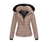 Steppjacke NAVAHOO "Chloe", Damen, Gr. L, grau (taupe grau), Obermaterial: 100% Polyester; Innenseite: 100% Polyester; Futter: 100% Polyester; Fellimitat: 90% Polyacryl, 10% Polyester, Jacken Steppjac