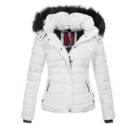 Steppjacke NAVAHOO "Chloe", Damen, Gr. XL (42), weiß, Obermaterial: 100% Polyester. Innenseite: 100% Polyester. Futter: 100% Polyester. Fellimitat: 90% Polyacryl, 10% Polyester, Jacken Steppjacke, hoc