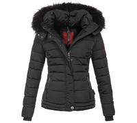 Steppjacke NAVAHOO "Chloe", Damen, Gr. XXL (44), schwarz, Obermaterial: 100% Polyester; Innenseite: 100% Polyester; Futter: 100% Polyester; Fellimitat: 90% Polyacryl, 10% Polyester, Jacken Steppjacke,