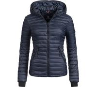 Steppjacke NAVAHOO "Kimuk", Damen, Gr. XXL, blau (navy), Obermaterial: 100% Nylon. Futter: 100% Polyester. Wattierung: 100% Polyester. Ärmelfutter: 100% Polyester, figurbetont hüftlang, Ärmel ohne Ärm