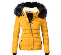 Steppjacke NAVAHOO "Miamor", Damen, Gr. S (36), gelb, Oberstoff: 100% Polyester; Futter: 100% Polyester; Wattierung: 100% Polyester; Ärmelfutter: 100% Polyester; Kunstpelz: 90% Polyacryl, 10% Polyeste