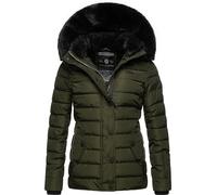 Steppjacke NAVAHOO "Milianaa", Damen, Gr. L (40), grün (olivgrün), Oberstoff: 100% Polyester. Futter: 100% Polyester. Wattierung: 100% Polyester. Ärmelfutter: 100% Polyester. Kunstfell: 100% Polyester
