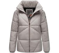 Steppjacke NAVAHOO "Schokolinaa 14", Damen, Gr. XXXL(46), grau (hellgrau), Obermaterial: 100% Polyester. Innenfutter: 100% Polyester. Wattierung: 100% Polyester. Ärmelfutter: 100% Polyester, oversize