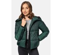 Navahoo Damen Winterjacke warm reflektierende Steppjacke in Metallic-Optik Sternschnüppchen Forest Green Gr. L