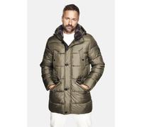 Steppjacke NEW CANADIAN, Herren, Gr. 25, grau (grau, grün), 100% Polyester, unifarben, lang, ohne Ausschnitt, Jacken Steppjacke, mit abnehmbarem Innenkragen (76384125-25) grau, grün