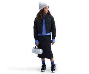Steppjacke NIKE SPORTSWEAR "G NSW JKT STY STAR", Mädchen, Gr. S (128/134), schwarz, weiß, Web;Satin;Steppware, Obermaterial: 100% Polyester, unifarben, bequem hüftlang, Rippbündchen, Jacken Steppjacke