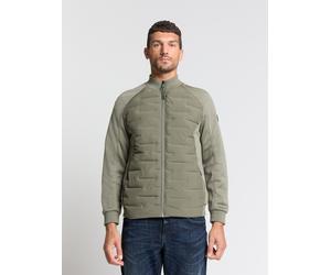 Steppjacke NO EXCESS "No Excess Allwetterjacke Jacket Short Fit Sealed Knitted Mix", Herren, Gr. L, steel, 100% Polyester, Jacken Steppjacke (38262807-L) steel