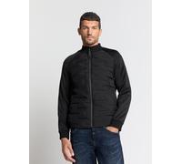 Steppjacke NO EXCESS "No Excess Allwetterjacke Jacket Short Fit Sealed Knitted Mix", Herren, Gr. M, schwarz, 100% Polyester, Jacken Steppjacke (88885968-M) schwarz