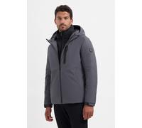 Steppjacke NO EXCESS "No Excess Beschichtete Kapuzenjacke KAI Jacket", Herren, Gr. S, asphalt, 95% Polyester, 5% Elasthan, Jacken Steppjacke (88763921-S) asphalt