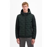Steppjacke NO EXCESS "No Excess Jacke mit Strickärmeln", Herren, Gr. S, schwarz steel, 100% Polyester, Jacken Steppjacke (45443402-S) schwarz steel