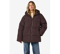 Steppjacke NOISY MAY "NMROSY WAISTED PUFFER JACKET NOOS", Damen, Gr. L, braun (chocolate plum), Steppware, Obermaterial: 100% Polyester, unifarben, Po-bedeckend, Jacken Steppjacke, Kunstfaser (9485442