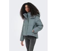 Steppjacke ONLY "ONLAGNES COATED PUFFER JACKET OTW", Damen, Gr. L, grau (balsam grün), Steppware, Obermaterial: 100% Polyester, unifarben, normal, Jacken Steppjacke (88971424-L) balsam grün