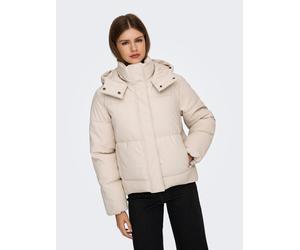 Steppjacke ONLY "ONLAGNES COATED PUFFER JACKET OTW", Damen, Gr. XS, pumice stone, Steppware, Obermaterial: 100% Polyester, unifarben, normal, Jacken Steppjacke (44215942-XS) pumice stone