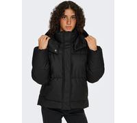 Steppjacke ONLY "ONLAGNES COATED PUFFER JACKET OTW", Damen, Gr. XS, schwarz, Steppware, Obermaterial: 100% Polyester, unifarben, normal, Jacken Steppjacke (11256830-XS)