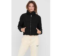 Steppjacke ONLY "ONLCAMILLA V-NECK L/S PULLOVER KNT NOOS", Damen, Gr. XL, schwarz (colorot schwarz), Web, Obermaterial: 60% Polyester, 40% Nylon, unifarben, gerade, Jacken Steppjacke (91269614-XL) col