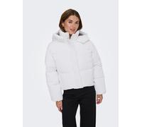 Steppjacke ONLY "ONLDIXIE LIFE PUFFER JACKET CC OTW", Damen, Gr. XL, hellweiß detail:lining walnut, Web, Obermaterial: 100% Polyester, unifarben, regular fit, Jacken Steppjacke (96739729-XL) hellweiß