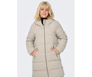 Steppjacke ONLY "ONLDOLLY LONG CORDUROY PUFFER OTW", Damen, Gr. L, beige (moonstruck detail:big wales), Cord, Obermaterial: 100% Polyester, unifarben, regular fit taillenbedeckt, Jacken Steppjacke, au