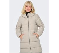 ONLY Damen Steppjacke ONLDOLLY LONG CORDUROY PUFFER OTW (DE/NL/SE/PL, Alphanumerisch, M, Regular, Regular, hellgrau)