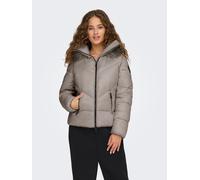 Steppjacke ONLY "ONLFEVER SHORT PUFFER LIFE CC OTW", Damen, Gr. S, grau (satellite), Web, Obermaterial: 100% Polyamid, unifarben, regular fit, Jacken Steppjacke (76820321-S) satellite