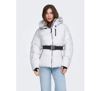 Steppjacke ONLY "ONLHARPER LIFE BELTED PREMIUM JACKET OTW", Damen, Gr. M, hellweiß, Web, Obermaterial: 100% Polyester, unifarben mit Farbeinsatz, Jacken Steppjacke (64520539-M) hellweiß