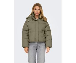 Steppjacke ONLY "ONLHOPE SHORT PUFFER JACKET CC OTW", Damen, Gr. XS, mermaid, Web, Obermaterial: 100% Nylon, unifarben, regular fit kurz, elastischer Bund, Jacken Steppjacke (68837137-XS) mermaid