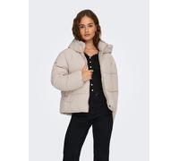ONLY Steppjacke "ONLJUTA SHORT PUFFER OTW NOOS" mit Kapuze Kunstfaser (14913769-S) pumice stone