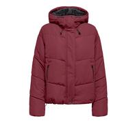 Steppjacke ONLY "ONLMAGGI LIFE SHORT PUFFER CC OTW", Damen, Gr. M, cabernet, Web, Obermaterial: 100% Polyester, unifarben, regular fit, Jacken Steppjacke (42867509-M)