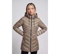 Steppjacke ONLY "ONLMIMI COAT CC OTW", Damen, Gr. XL, beige (fossil), Steppware, Obermaterial: 100% Nylon, unifarben, Po-bedeckend, Jacken Steppjacke, Kunstfaser (65777709-XL) fossil